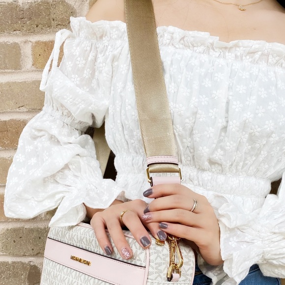 Off Shoulder Ruffle Top XS White - Picture 6 of 7